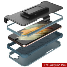 Cargar imagen en el visor de la galería, Punkcase for Galaxy S21+ Plus 5G Belt Clip Multilayer Holster Case [Patron Series] [Mint] 
