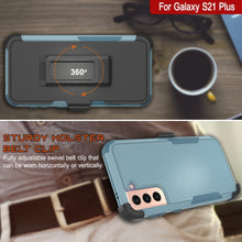 Cargar imagen en el visor de la galería, Punkcase for Galaxy S21+ Plus 5G Belt Clip Multilayer Holster Case [Patron Series] [Mint] 
