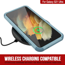Cargar imagen en el visor de la galería, Punkcase for Galaxy S21 Ultra 5G Belt Clip Multilayer Holster Case [Patron Series] [Mint] 
