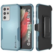 Cargar imagen en el visor de la galería, Punkcase for Galaxy S21 Ultra 5G Belt Clip Multilayer Holster Case [Patron Series] [Mint] (Color in image: Mint)
