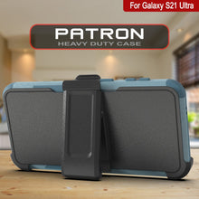 Cargar imagen en el visor de la galería, Punkcase for Galaxy S21 Ultra 5G Belt Clip Multilayer Holster Case [Patron Series] [Mint] (Color in image: Navy)
