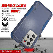 Cargar imagen en el visor de la galería, Punkcase for Galaxy S21 Ultra 5G Belt Clip Multilayer Holster Case [Patron Series] [Navy] (Color in image: Pink)
