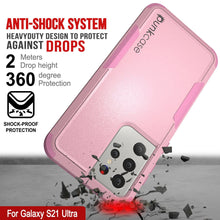Cargar imagen en el visor de la galería, Punkcase for Galaxy S21 Ultra 5G Belt Clip Multilayer Holster Case [Patron Series] [Pink] (Color in image: Navy)
