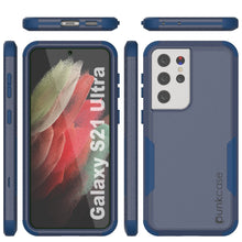 Cargar imagen en el visor de la galería, Punkcase for Galaxy S21 Ultra 5G Belt Clip Multilayer Holster Case [Patron Series] [Navy] (Color in image: Mint-Pink)
