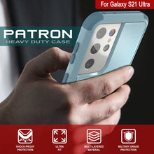 Cargar imagen en el visor de la galería, Punkcase for Galaxy S21 Ultra 5G Belt Clip Multilayer Holster Case [Patron Series] [Mint] (Color in image: Red-Black)
