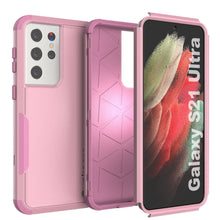 Cargar imagen en el visor de la galería, Punkcase for Galaxy S21 Ultra 5G Belt Clip Multilayer Holster Case [Patron Series] [Pink] 
