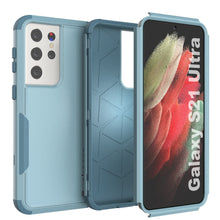 Cargar imagen en el visor de la galería, Punkcase for Galaxy S21 Ultra 5G Belt Clip Multilayer Holster Case [Patron Series] [Mint] 
