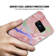 Cargar imagen en el visor de la galería, Punkcase Galaxy S8 Marble Case, Protective Full Body Cover W/PunkShield Screen Protector (Rose Mirage) (Color in image: Blue Marmo)
