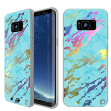 Cargar imagen en el visor de la galería, Punkcase Galaxy S8 Marble Case, Protective Full Body Cover W/PunkShield Screen Protector (Teal Onyx) (Color in image: Teal Onyx)
