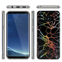 Cargar imagen en el visor de la galería, Punkcase Galaxy S8+ PLUS Marble Case, Protective Full Body Cover W/PunkShield Screen Protector (Black Mirage) 
