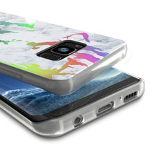 Cargar imagen en el visor de la galería, Punkcase Galaxy S8+ PLUS Marble Case, Protective Full Body Cover W/PunkShield Screen Protector (Blanco Marmo) (Color in image: Black Mirage)
