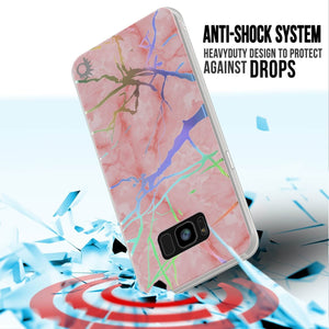 Punkcase Galaxy S8+ PLUS Marble Case, Protective Full Body Cover W/PunkShield Screen Protector (Rose Mirage) (Color in image: Blanco Marmo)