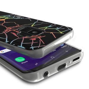 Punkcase Galaxy S9 Marble Case, Protective Full Body Cover W/PunkShield Screen Protector (Black Mirage) (Color in image: Blanco Marmo)