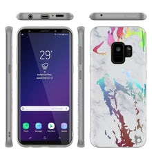Cargar imagen en el visor de la galería, Punkcase Galaxy S9 Marble Case, Protective Full Body Cover W/PunkShield Screen Protector (Blanco Marmo) 
