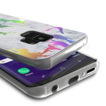 Cargar imagen en el visor de la galería, Punkcase Galaxy S9 Marble Case, Protective Full Body Cover W/PunkShield Screen Protector (Blanco Marmo) (Color in image: Blue Marmo)
