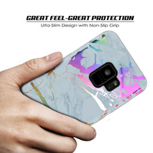 Cargar imagen en el visor de la galería, Punkcase Galaxy S9 Marble Case, Protective Full Body Cover W/PunkShield Screen Protector (Blue Marmo) (Color in image: Blanco Marmo)
