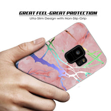 Cargar imagen en el visor de la galería, Punkcase Galaxy S9 Marble Case, Protective Full Body Cover W/PunkShield Screen Protector (Rose Mirage) (Color in image: Blue Marmo)
