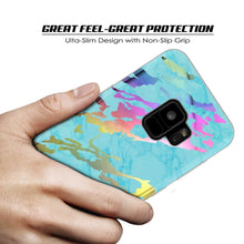 Cargar imagen en el visor de la galería, Punkcase Galaxy S9 Marble Case, Protective Full Body Cover W/PunkShield Screen Protector (Teal Onyx) (Color in image: Rose Mirage)
