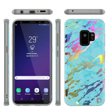 Cargar imagen en el visor de la galería, Punkcase Galaxy S9 Marble Case, Protective Full Body Cover W/PunkShield Screen Protector (Teal Onyx) 
