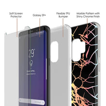 Cargar imagen en el visor de la galería, Punkcase Galaxy S9+ Marble Case, Protective Full Body Cover W/PunkShield Screen Protector (Black Mirage) (Color in image: Blue Marmo)

