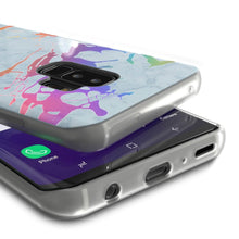 Cargar imagen en el visor de la galería, Punkcase Galaxy S9+ Marble Case, Protective Full Body Cover W/PunkShield Screen Protector (Blue Marmo) (Color in image: Teal Onyx)
