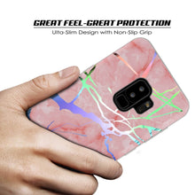 Cargar imagen en el visor de la galería, Punkcase Galaxy S9+ Marble Case, Protective Full Body Cover W/PunkShield Screen Protector (Rose Mirage) (Color in image: Blue Marmo)
