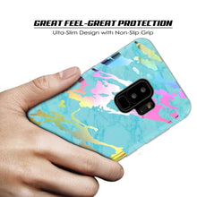 Cargar imagen en el visor de la galería, Punkcase Galaxy S9+ Marble Case, Protective Full Body Cover W/PunkShield Screen Protector (Teal Onyx) (Color in image: Rose Mirage)
