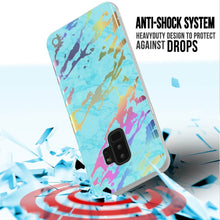 Cargar imagen en el visor de la galería, Punkcase Galaxy S9+ Marble Case, Protective Full Body Cover W/PunkShield Screen Protector (Teal Onyx) (Color in image: Blue Marmo)
