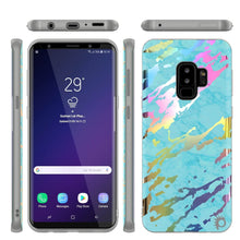 Cargar imagen en el visor de la galería, Punkcase Galaxy S9+ Marble Case, Protective Full Body Cover W/PunkShield Screen Protector (Teal Onyx) 
