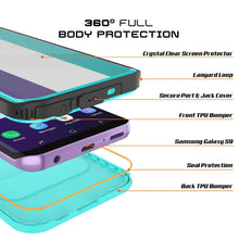 Load image into Gallery viewer, Galaxy S9 Plus Waterproof Case, Punkcase [KickStud Series] Armor Cover [TEAL] (Color in image: Black)
