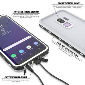Galaxy S9 Plus Waterproof Case, Punkcase [KickStud Series] Armor Cover [WHITE] (Color in image: Black)