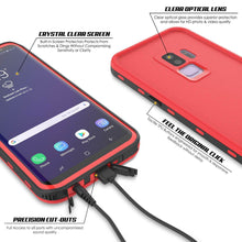 Cargar imagen en el visor de la galería, Galaxy S9 Plus Waterproof Case, Punkcase [KickStud Series] Armor Cover [RED] (Color in image: Pink)
