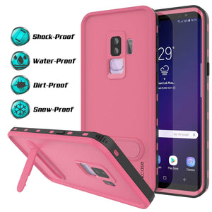 Galaxy S9 Plus Waterproof Case, Punkcase [KickStud Series] Armor Cover [PINK] (Color in image: Teal)
