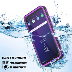 Galaxy S9 Plus Waterproof Case, Punkcase [KickStud Series] Armor Cover [PURPLE] (Color in image: White)