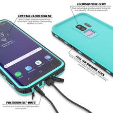 Load image into Gallery viewer, Galaxy S9 Plus Waterproof Case, Punkcase [KickStud Series] Armor Cover [TEAL] (Color in image: White)
