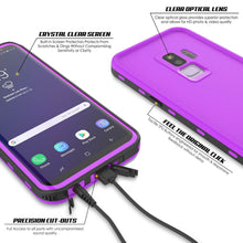 Cargar imagen en el visor de la galería, Galaxy S9 Plus Waterproof Case, Punkcase [KickStud Series] Armor Cover [PURPLE] (Color in image: Teal)

