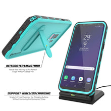Load image into Gallery viewer, Galaxy S9 Plus Waterproof Case, Punkcase [KickStud Series] Armor Cover [TEAL] (Color in image: Pink)
