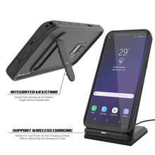 Cargar imagen en el visor de la galería, Galaxy S9 Waterproof Case, Punkcase [KickStud Series] Armor Cover [BLACK] (Color in image: Light Green)
