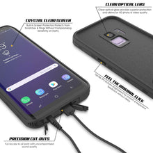 Cargar imagen en el visor de la galería, Galaxy S9 Waterproof Case, Punkcase [KickStud Series] Armor Cover [BLACK] (Color in image: Teal)
