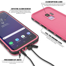 Cargar imagen en el visor de la galería, Galaxy S9 Waterproof Case, Punkcase [KickStud Series] Armor Cover [PINK] (Color in image: Black)
