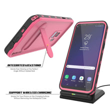 Cargar imagen en el visor de la galería, Galaxy S9 Waterproof Case, Punkcase [KickStud Series] Armor Cover [PINK] (Color in image: Teal)

