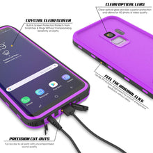 Cargar imagen en el visor de la galería, Galaxy S9 Waterproof Case, Punkcase [KickStud Series] Armor Cover [PURPLE] (Color in image: Teal)
