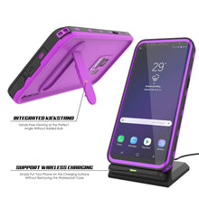 Cargar imagen en el visor de la galería, Galaxy S9 Waterproof Case, Punkcase [KickStud Series] Armor Cover [PURPLE] (Color in image: Light Green)
