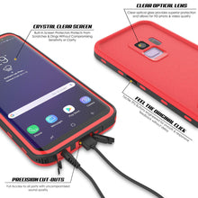 Cargar imagen en el visor de la galería, Galaxy S9 Waterproof Case, Punkcase [KickStud Series] Armor Cover [RED] (Color in image: Pink)
