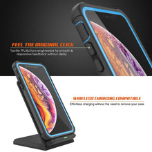Load image into Gallery viewer, PunkCase iPhone XS Max Case, [Spartan Series] Clear Rugged Heavy Duty Cover W/Built in Screen Protector [Light-Blue] (Color in image: teal)
