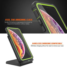 Load image into Gallery viewer, PunkCase iPhone XS Max Case, [Spartan Series] Clear Rugged Heavy Duty Cover W/Built in Screen Protector [Light-Green] (Color in image: teal)
