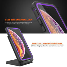 Load image into Gallery viewer, PunkCase iPhone XS Max Case, [Spartan Series] Clear Rugged Heavy Duty Cover W/Built in Screen Protector [Purple] (Color in image: teal)
