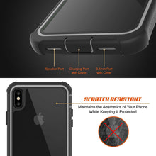 Load image into Gallery viewer, PunkCase iPhone XS Max Case, [Spartan Series] Clear Rugged Heavy Duty Cover W/Built in Screen Protector [Purple] (Color in image: Black)
