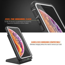 Load image into Gallery viewer, PunkCase iPhone XS Max Case, [Spartan Series] Clear Rugged Heavy Duty Cover W/Built in Screen Protector [White] (Color in image: light green)
