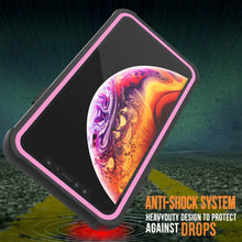 Load image into Gallery viewer, PunkCase iPhone XS Max Case, [Spartan Series] Clear Rugged Heavy Duty Cover W/Built in Screen Protector [Pink] (Color in image: light green)
